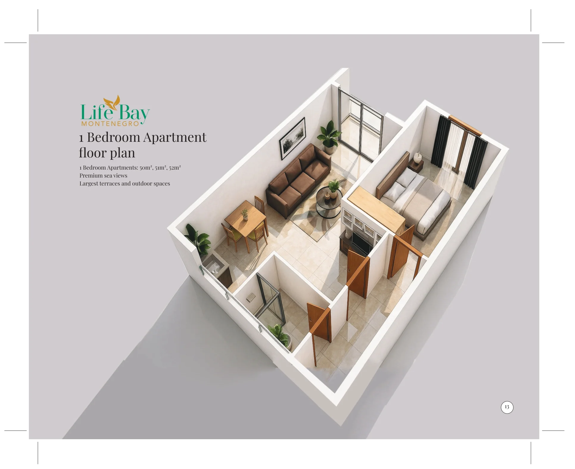 1-bedroom apartment floor plan