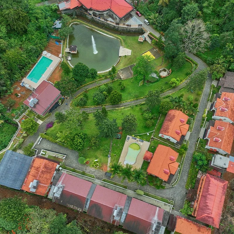 The resort from above